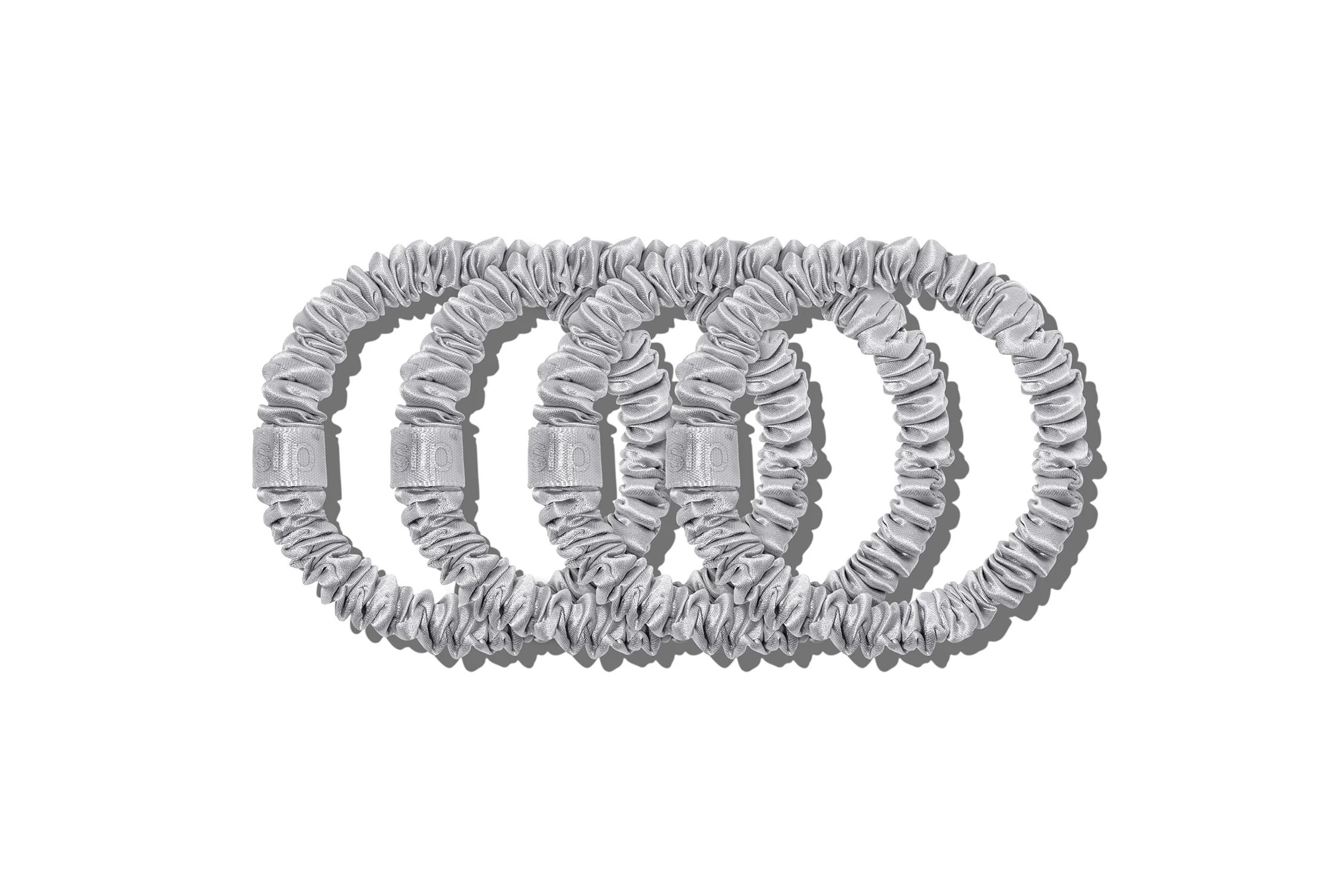 Back to Basics Silver Skinny Scrunchies